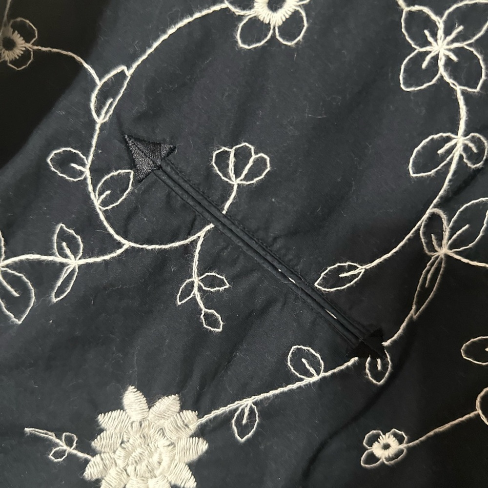 Panhandle B&D Women’s Blouse XXL Western Black White Floral Embroidery Snap - Picture 6 of 14